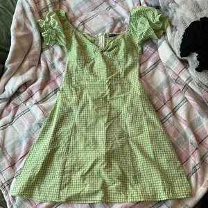 Shein, Size XS, green checkered dress